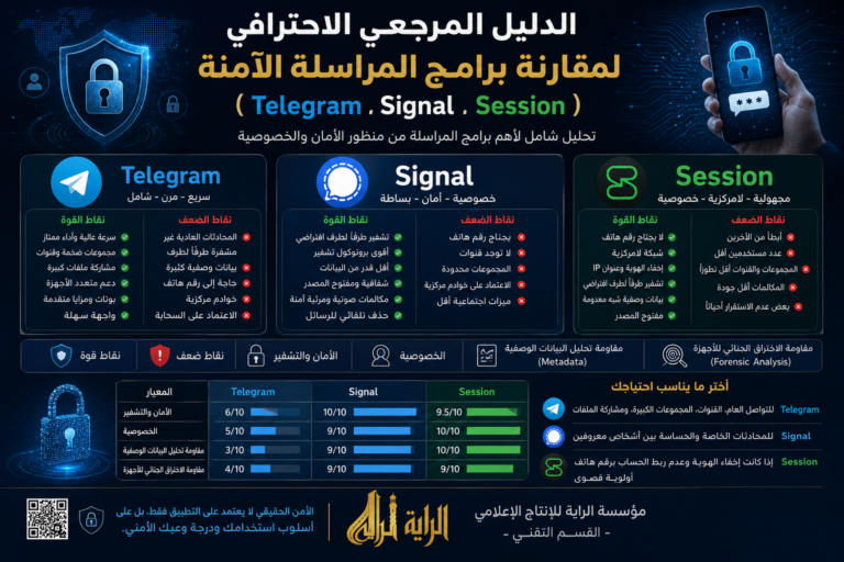 الدليل المرجعي لمقارنة برامج المراسلة